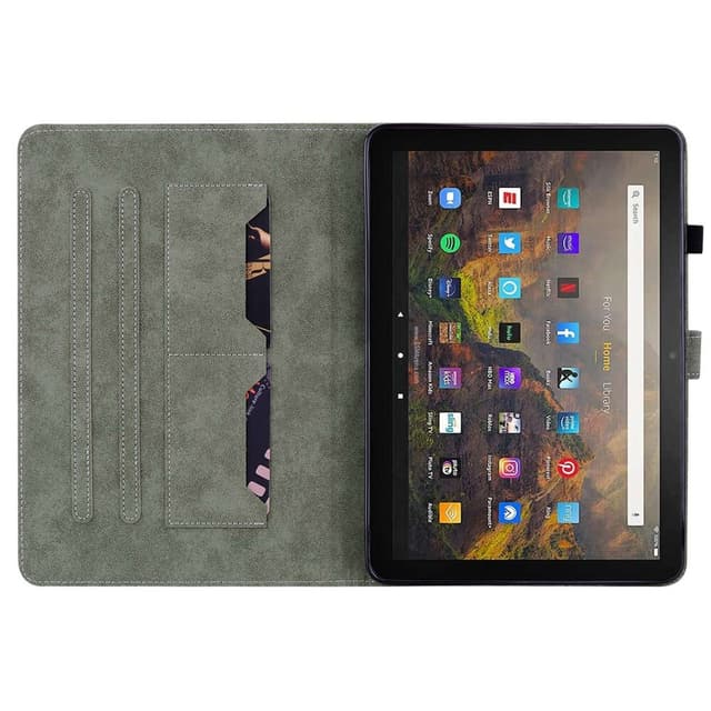 SKALO Amazon Fire HD 10/10 Plus (2021) Cute Tiger PU-læder Flip Cover