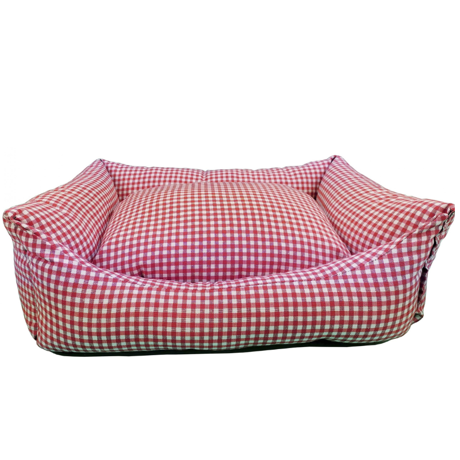 Berço quadrado VICHY T1 50x40 vermelho