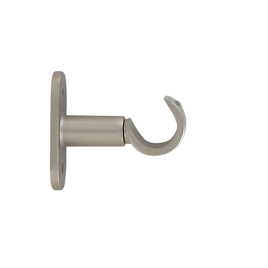 Lot de 2 supports ouverts courts argentés D 20mm