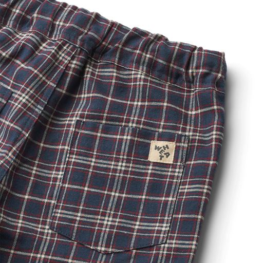 Wheat Rufus Lined Bukser, Navy Check, 98 cm