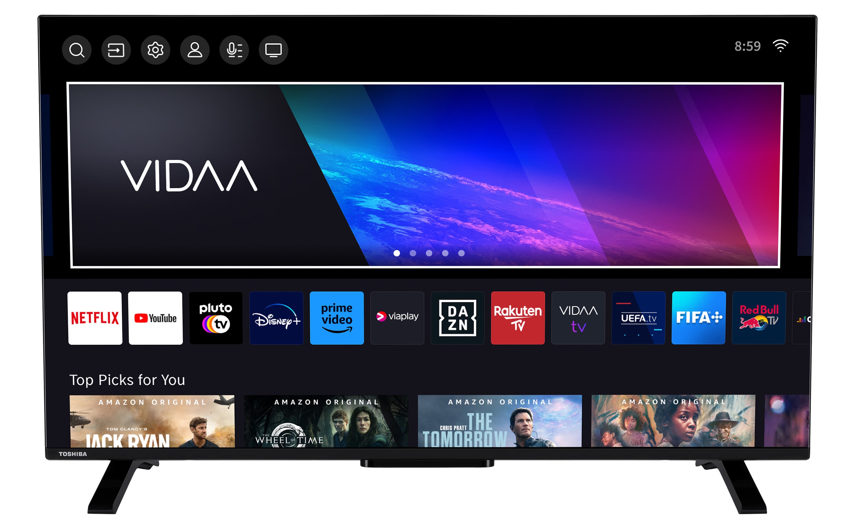 Toshiba 43QV2363DAW 43 Zoll QLED Fernseher/VIDAA Smart TV (4K UHD, HDR Dolby Vision, Triple-Tuner, Dolby Audio)