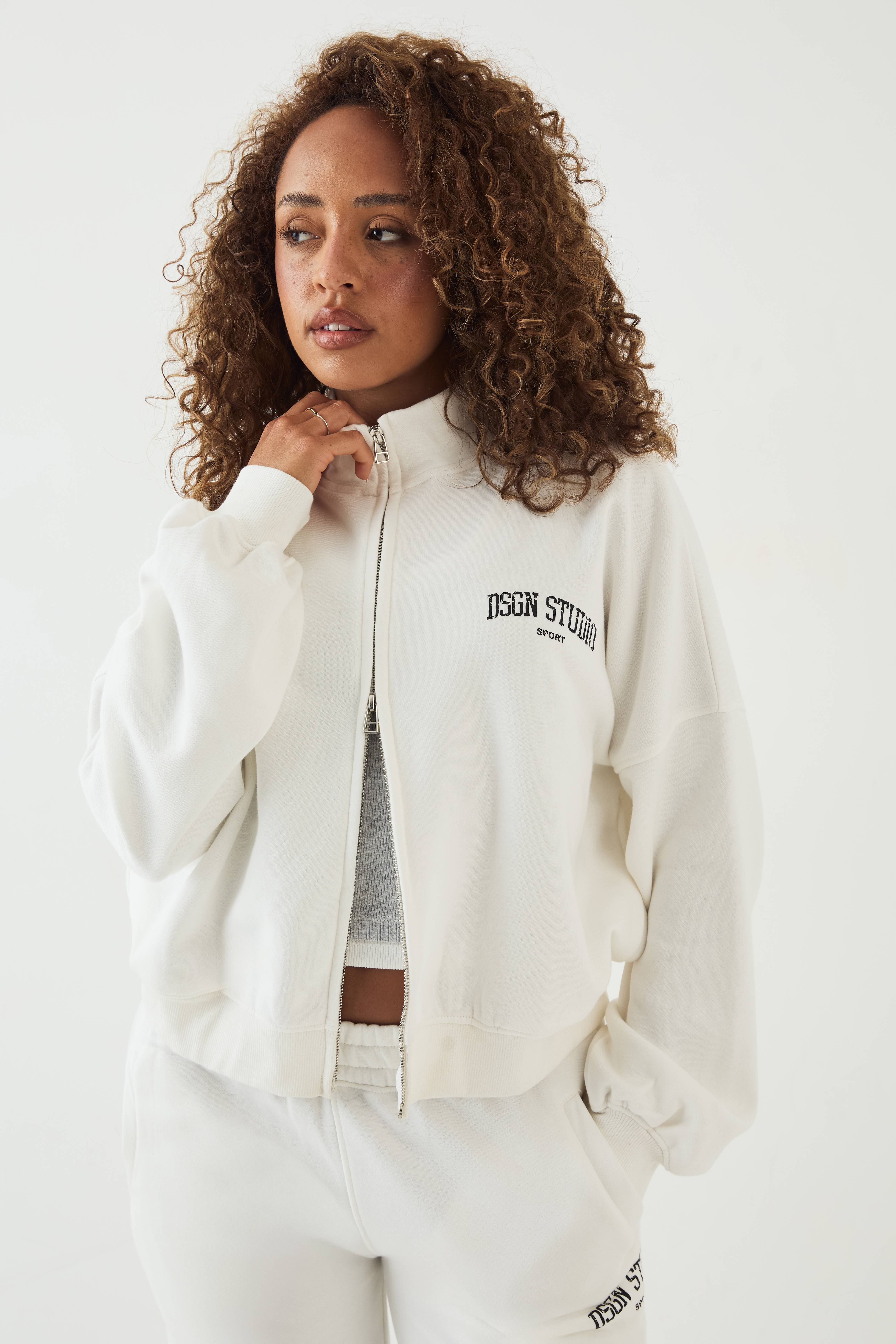 Sweat Bomber Col Montant Zippé À Imprimé Collegiate Dsgn Studio