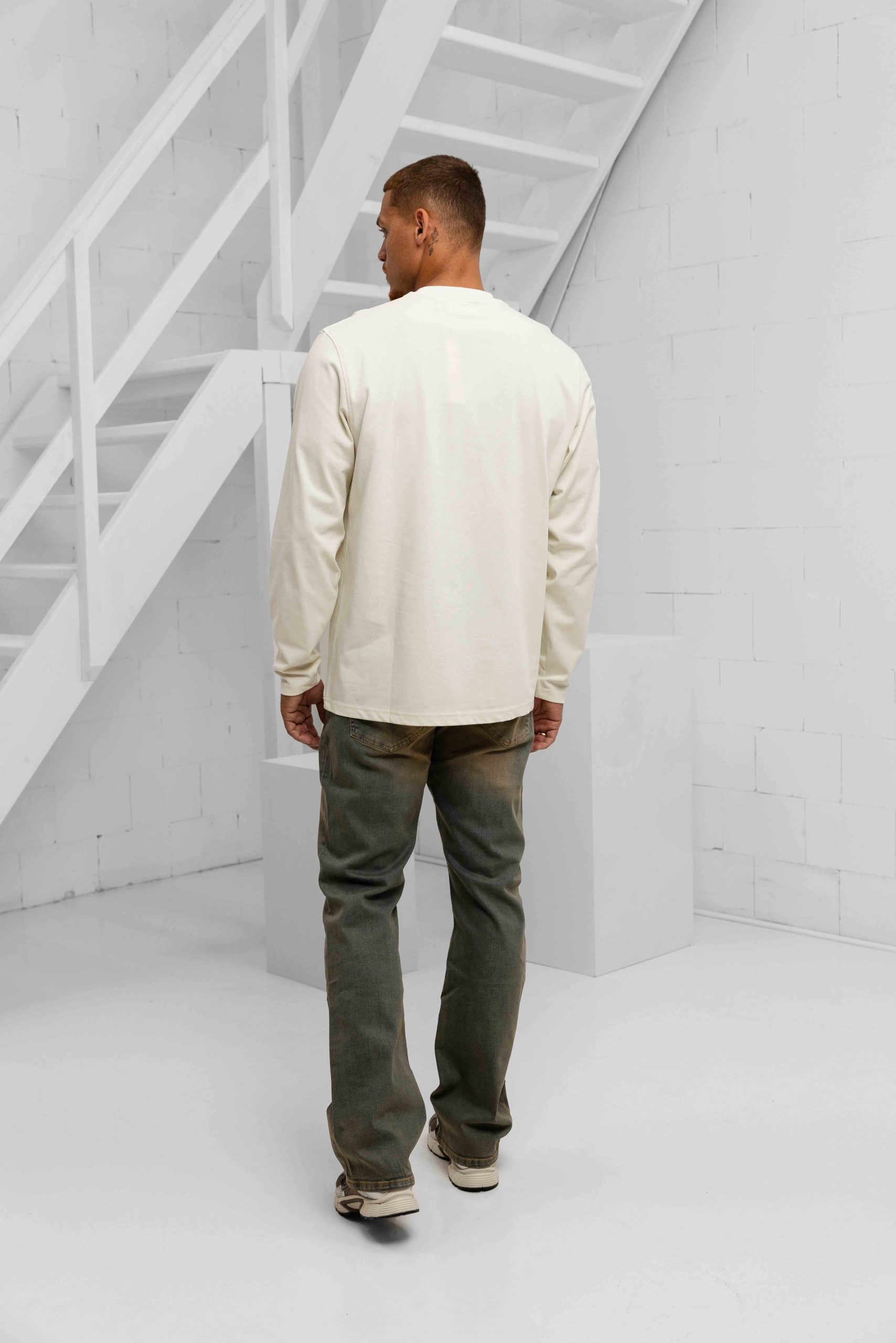 Croyez Sand Washed Straight Jeans Heren Lichtblauw