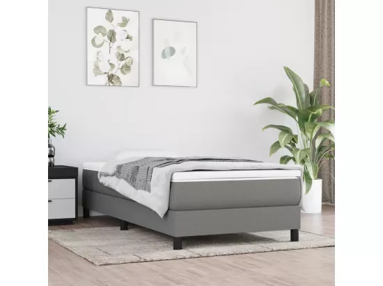 Sommier à lattes de lit Gris foncé 80x200 cm Tissu