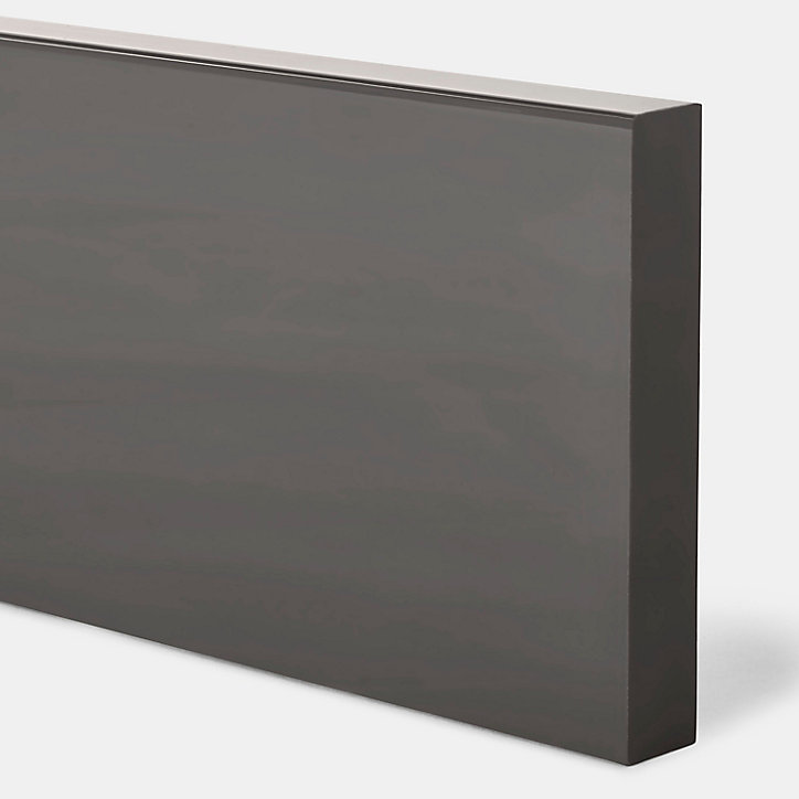 Bandeau de four Garcinia anthracite brillant l. 59,7 cm x H. 11,5 cm GoodHome