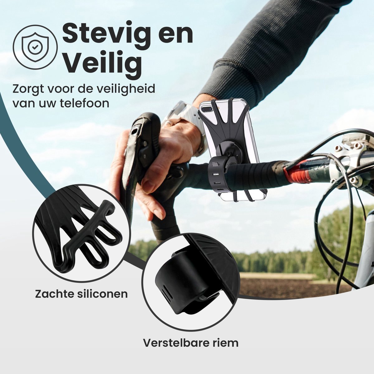 Travelhawk fiets telefoonhouder - Black