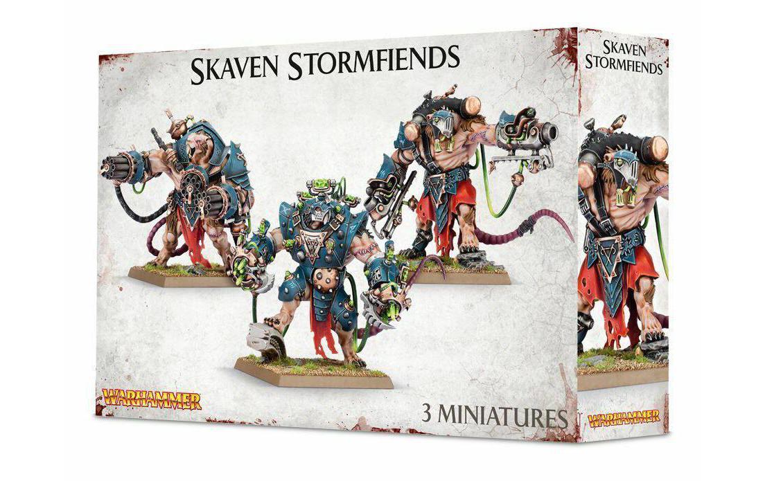 Figurenset Warhammer Age of Sigmar Skaven StormfiendsBausatz für 3 Figuren