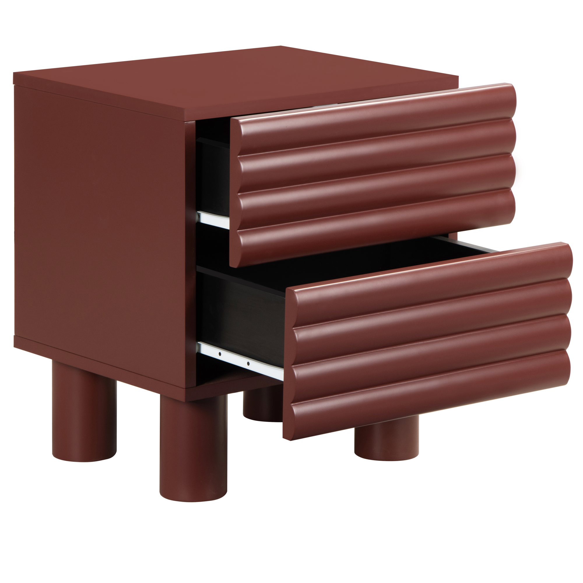 Pre-order Nachtkastje Row 48x44 cm bordeaux