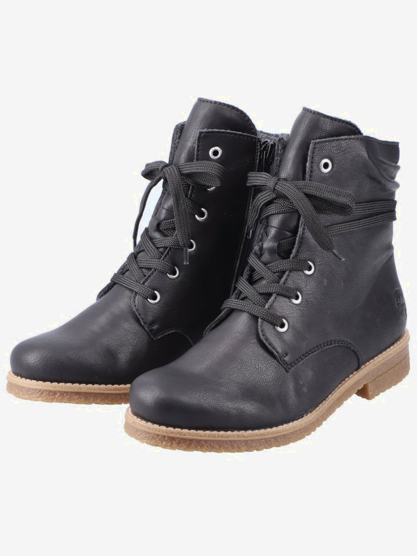 Bottines à lacets logo estampé discret