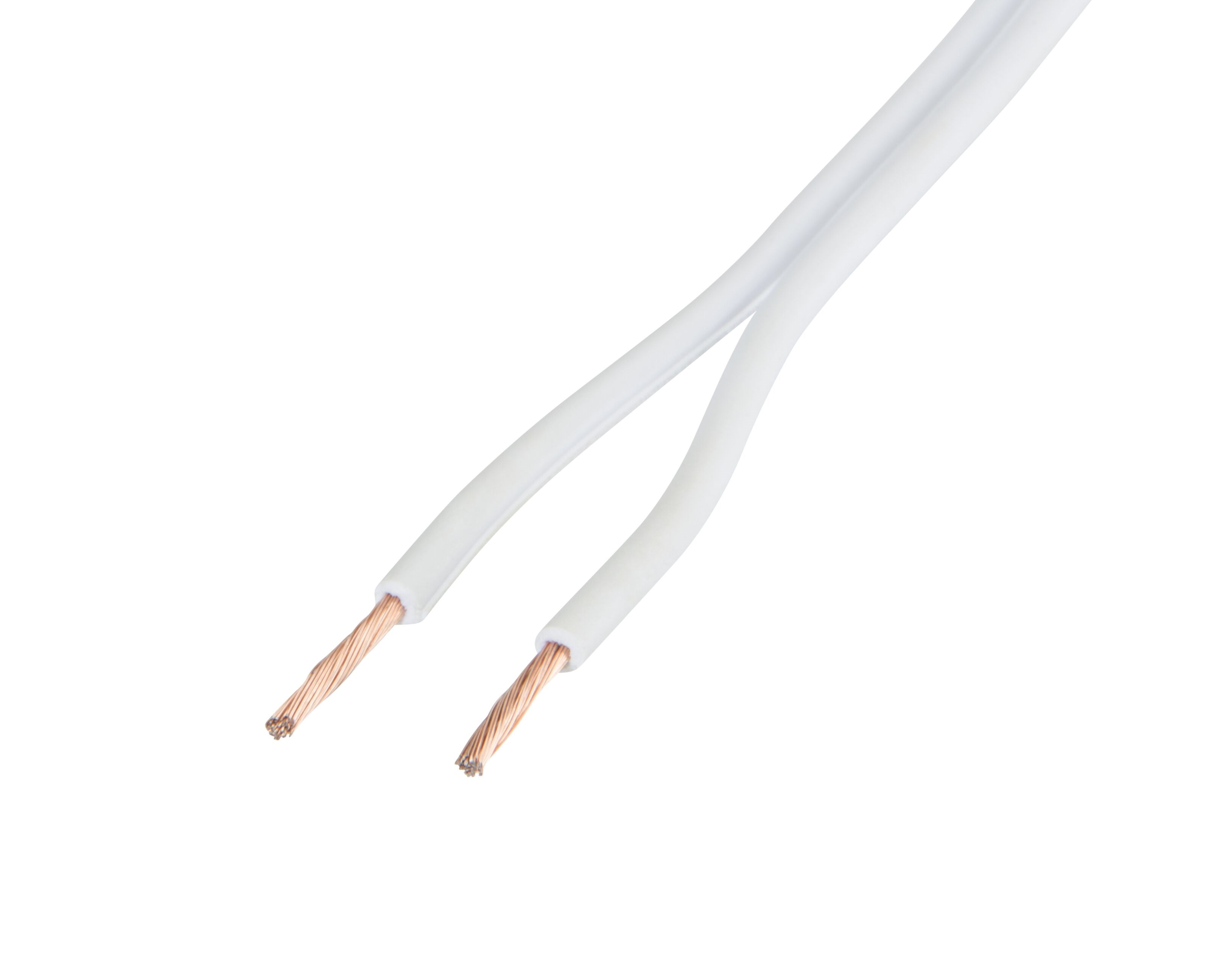 Luxorparts Høyttalerkabel 1,5 mm², hvit 25 m