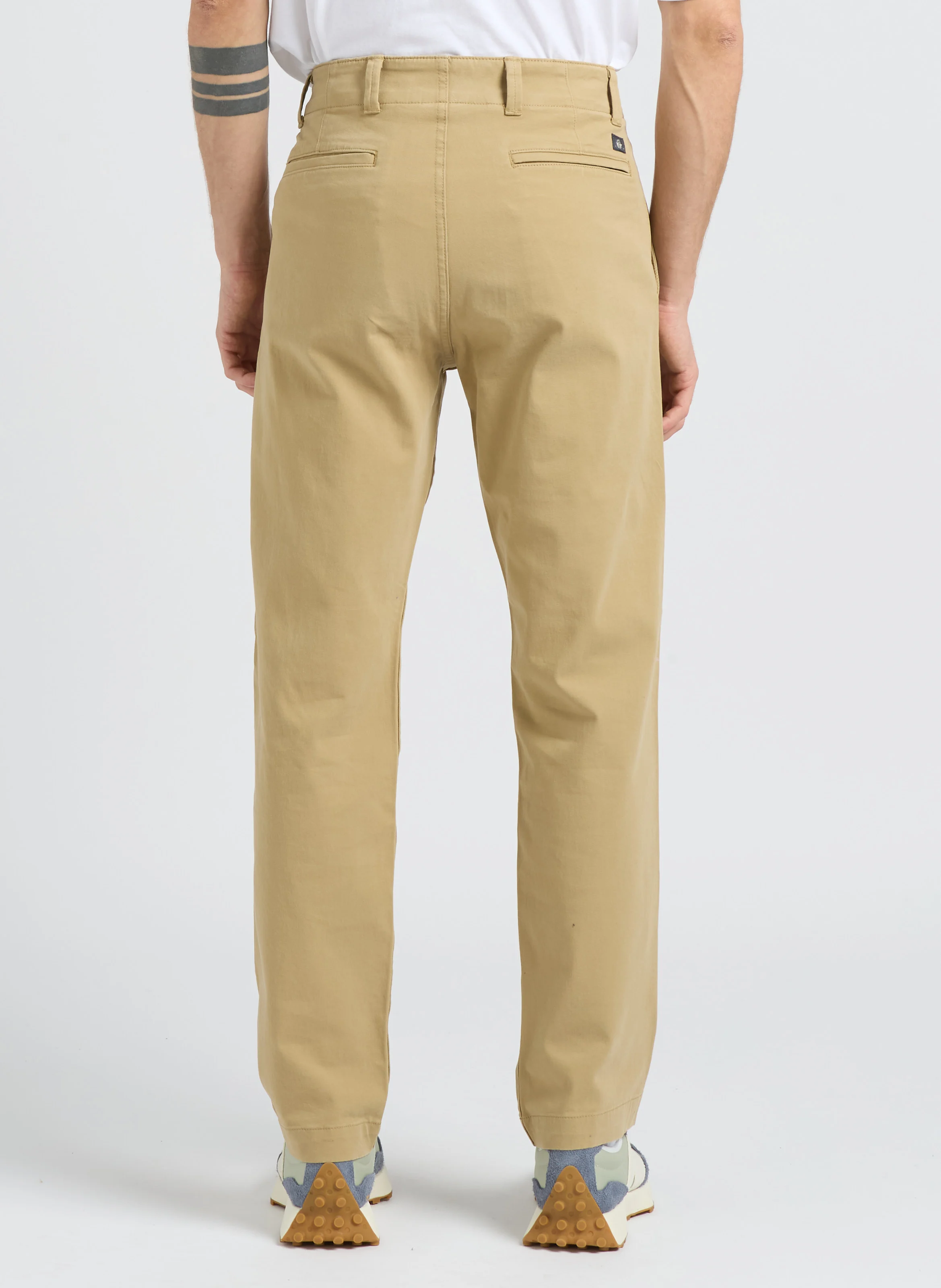 Pantalon slim en coton mélangé | Doré