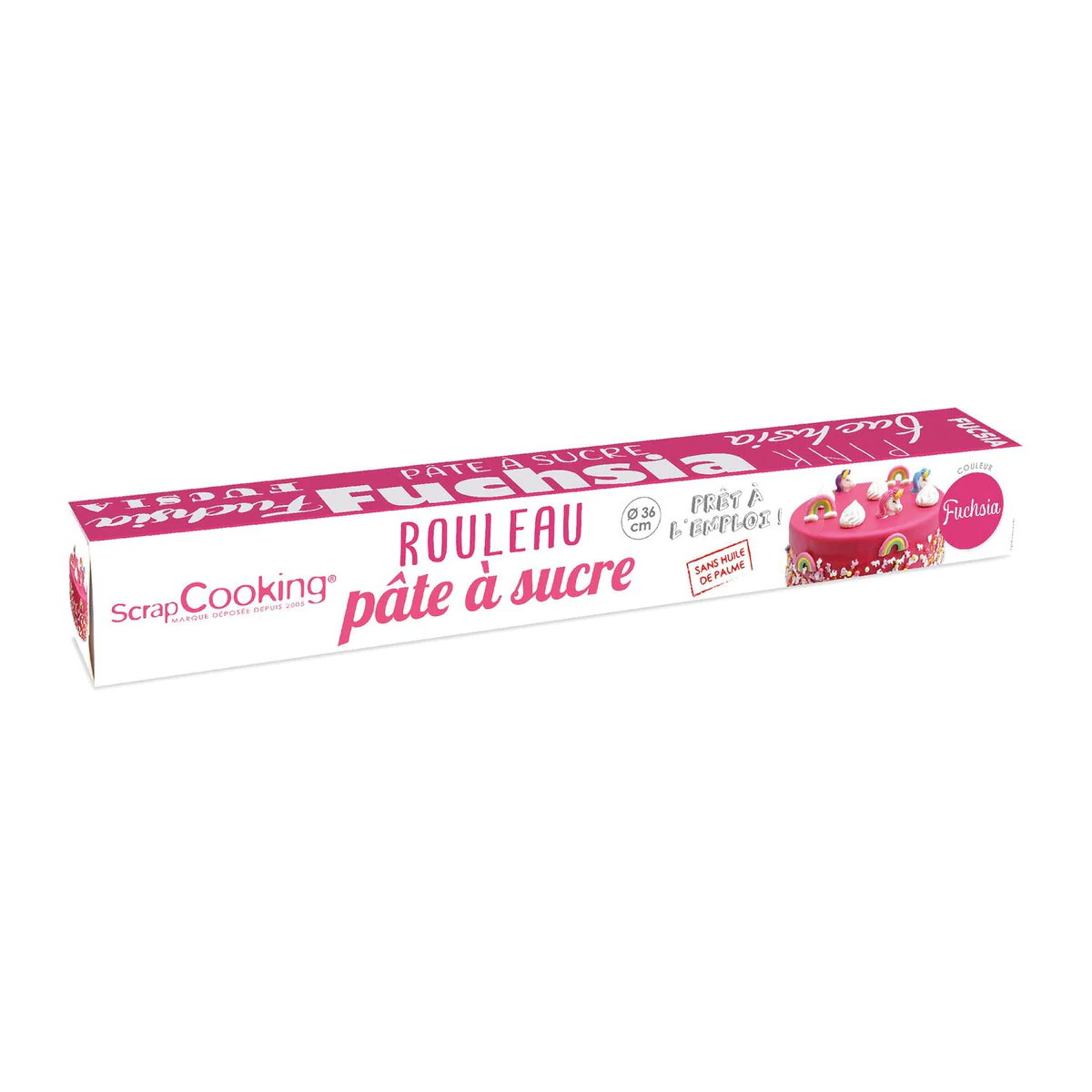 Pâte à sucre en rouleau - Fuchsia - 430 g Scrapcooking