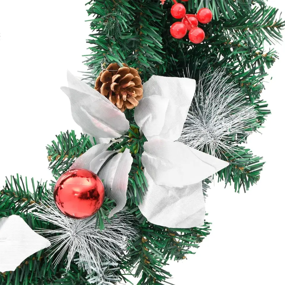 vidaXL - Kerstkrans - Green & white