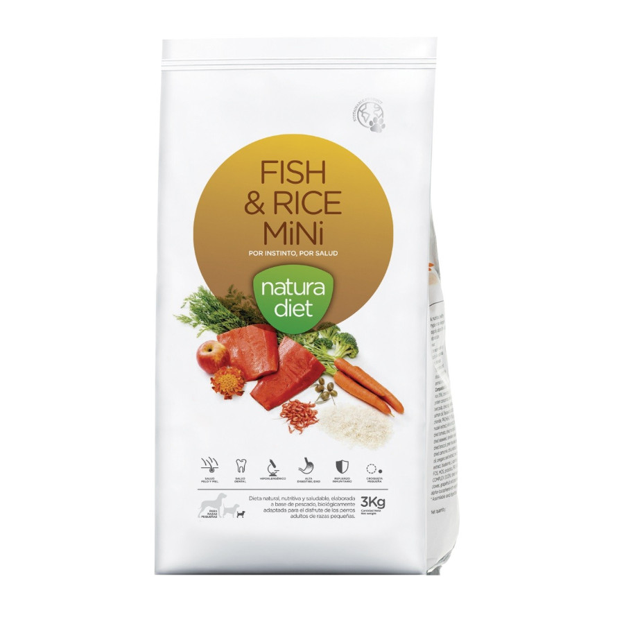 Ração para cães Natura Diet Mini com peixe e arroz