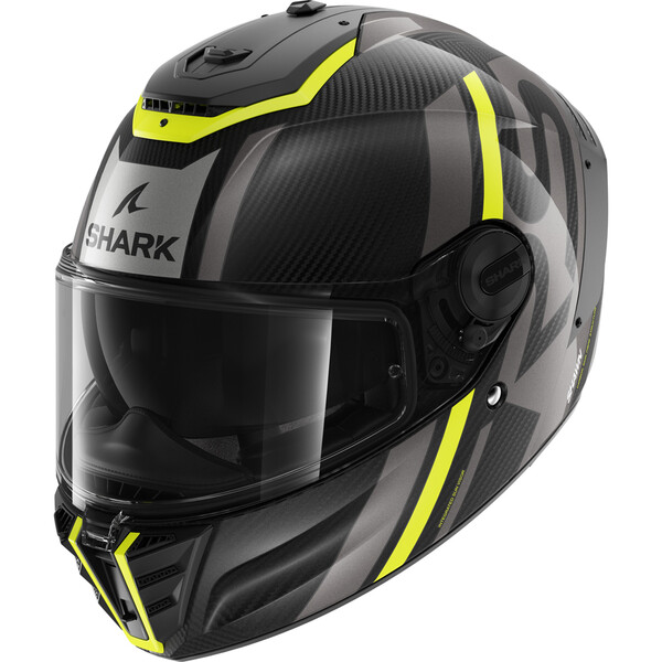 Shark - Casque Spartan RS Carbon Shawn Noir Brillant / Gris / Jaune