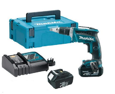 Makita DFS452RFJ 18V Li-ion accu gipsschroefmachine set (2x 3.0Ah) in Mbox - koolborstelloos