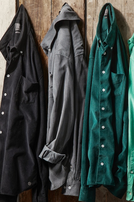 Cordhemd, Langarm, Buttondown Kragen, Modern Fit, bis 8 XL