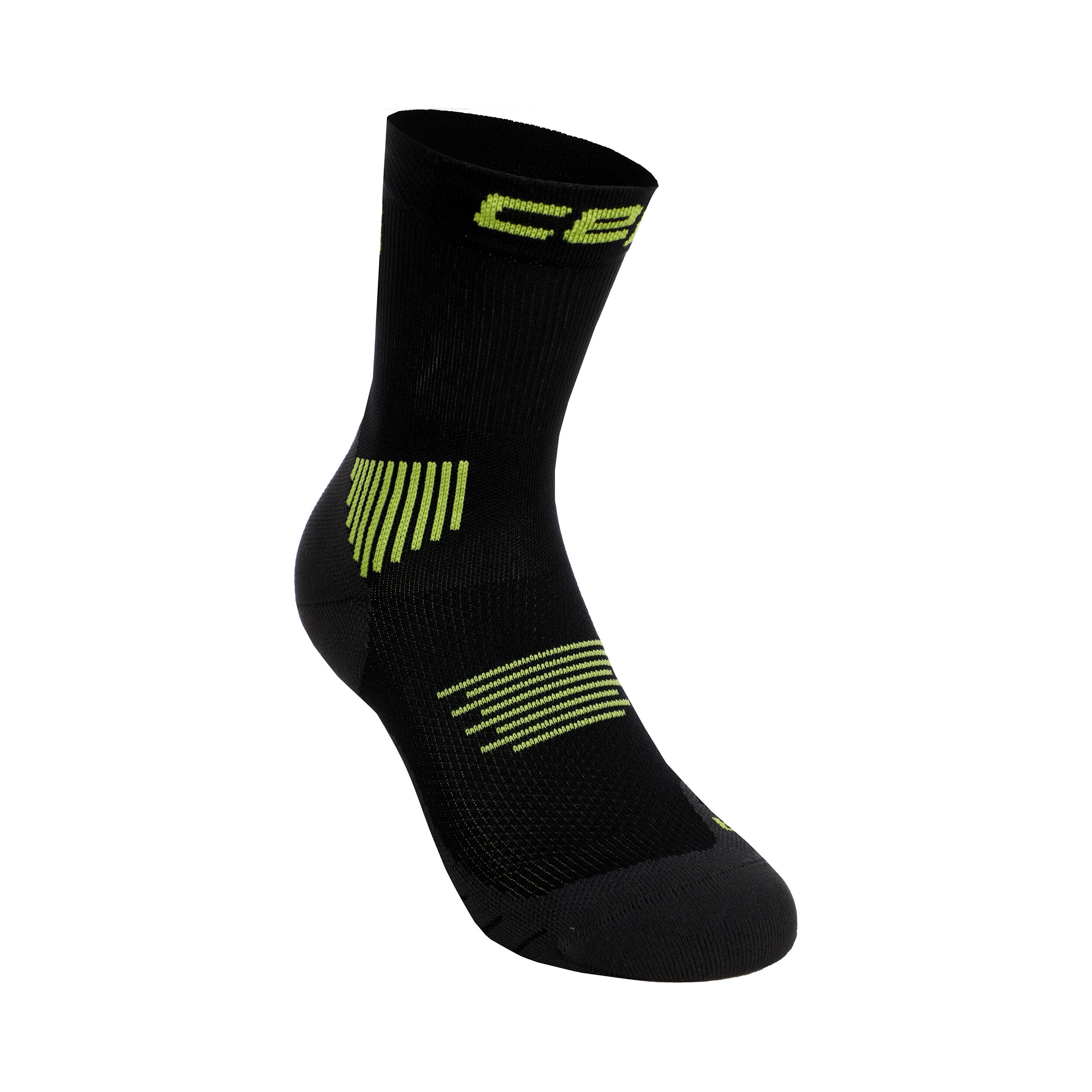 CEP Core Mid Cut 5.0 Chaussettes De Compression Hommes - Noir , Jaune Lemon