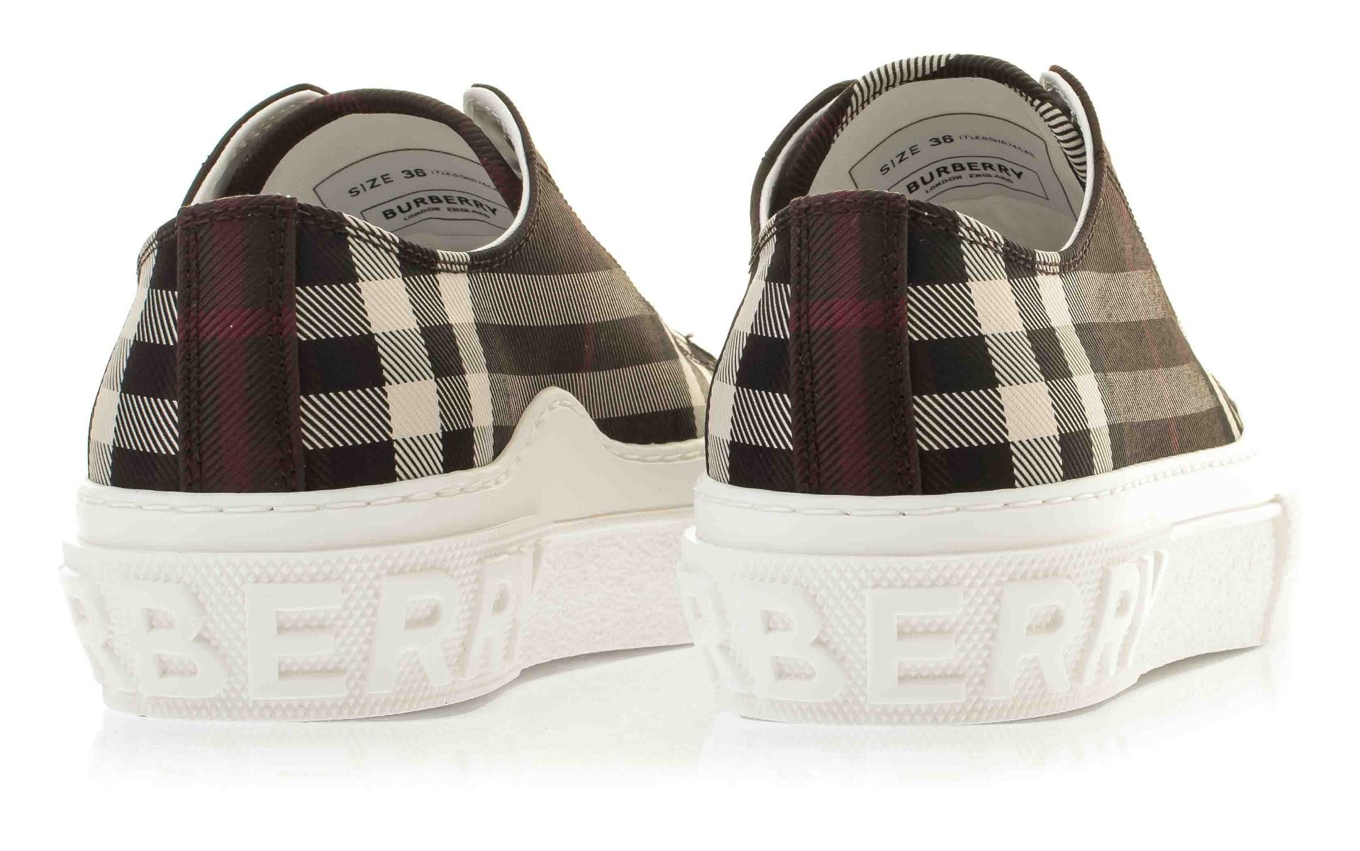 Burberry Check Cotton Sneakers
