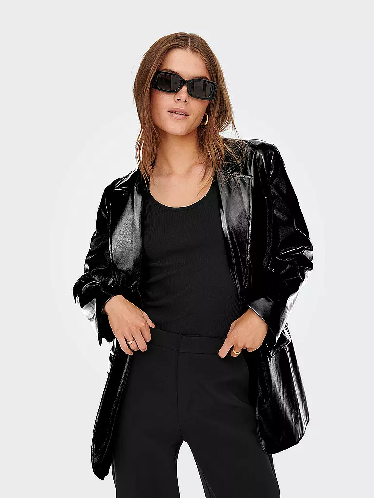 ONLY Blazer in Lederoptik ONLLANA-RUTH schwarz