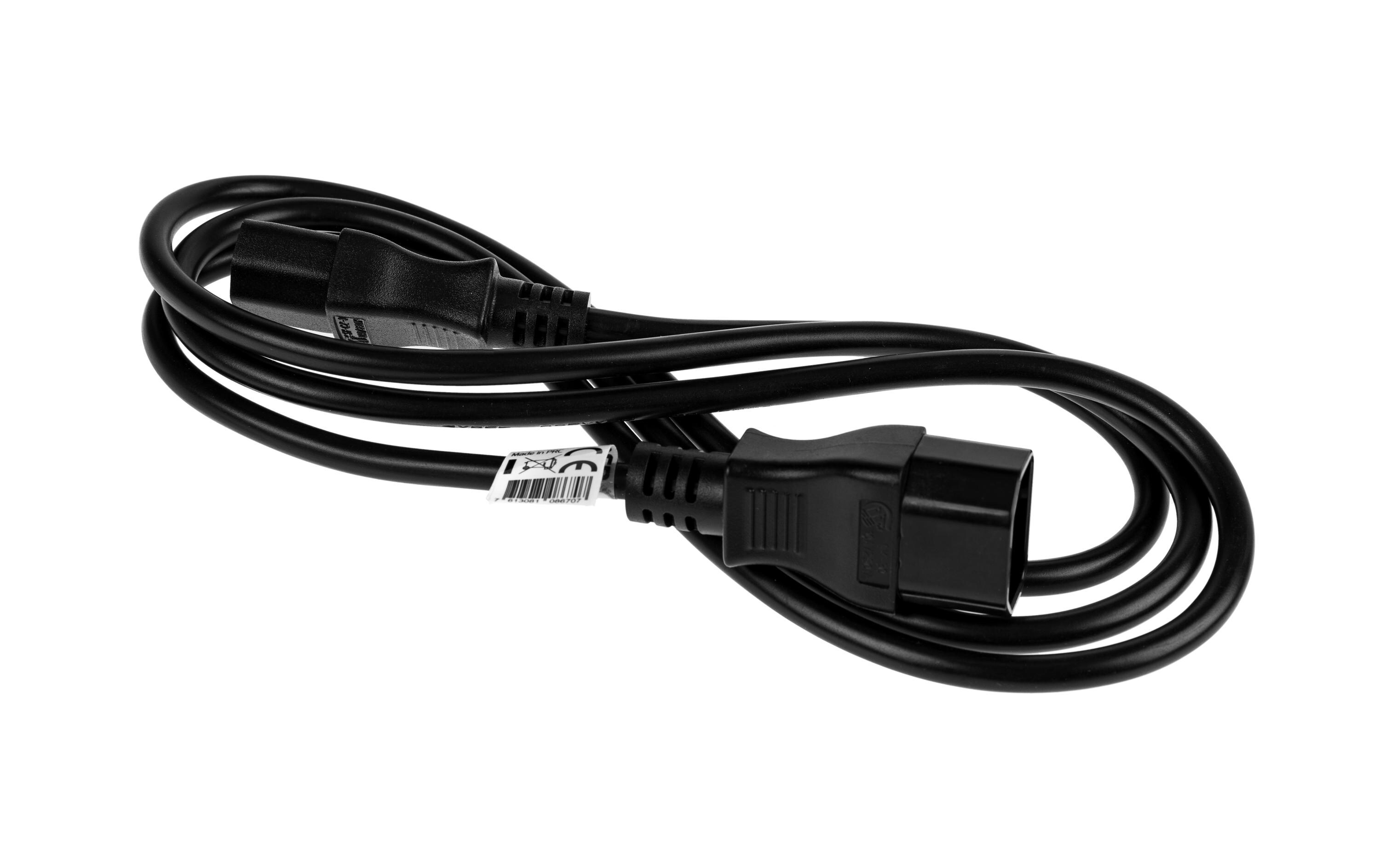 Verlängerungskabel C13-C14 1.5 m SchwarzNetzkabel-Verlängerung H05 VV-F3G0.75