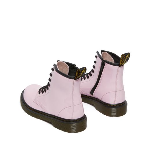 Dr. Martens Junior Patent Leather Ankle Støvle, Pale Pink, 34