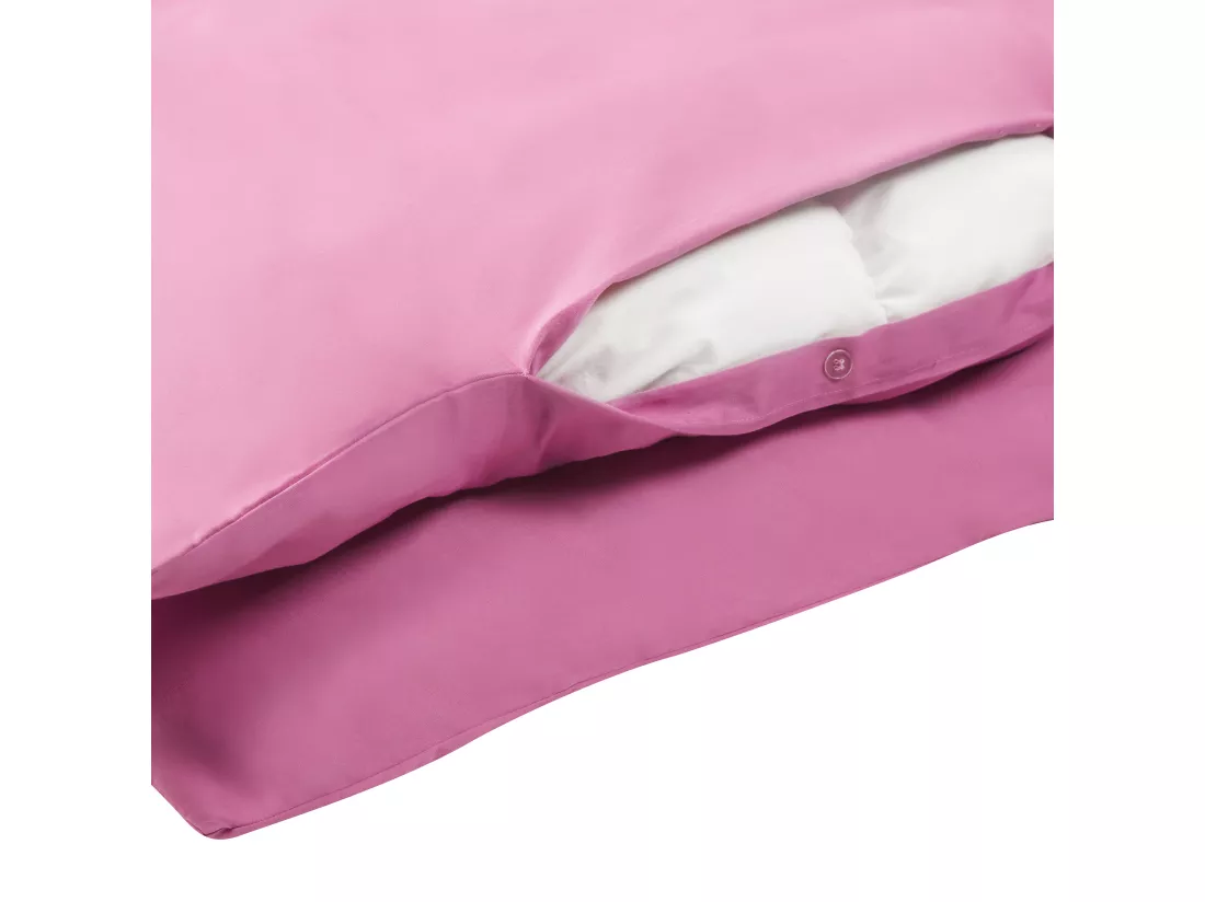 Ensemble de housses de couette HARMONRIDGE Satin de coton 155 x 220 cm Rose