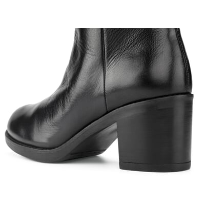 Damenstiefelette Rindleder, Schwarz