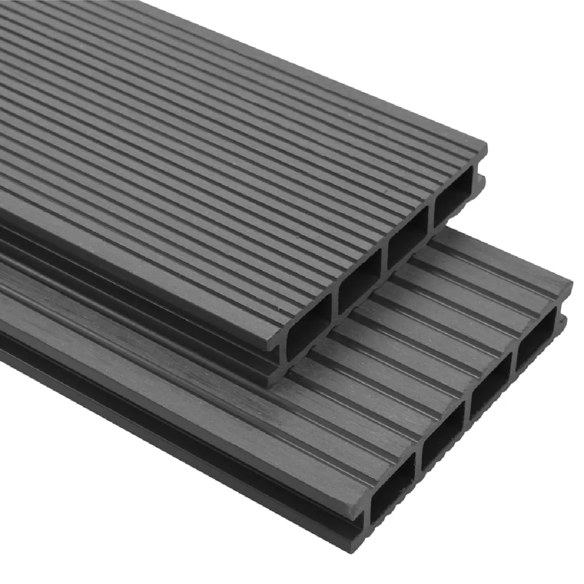 VidaXL Panneaux de Terrasse WPC - 15 m² Gris