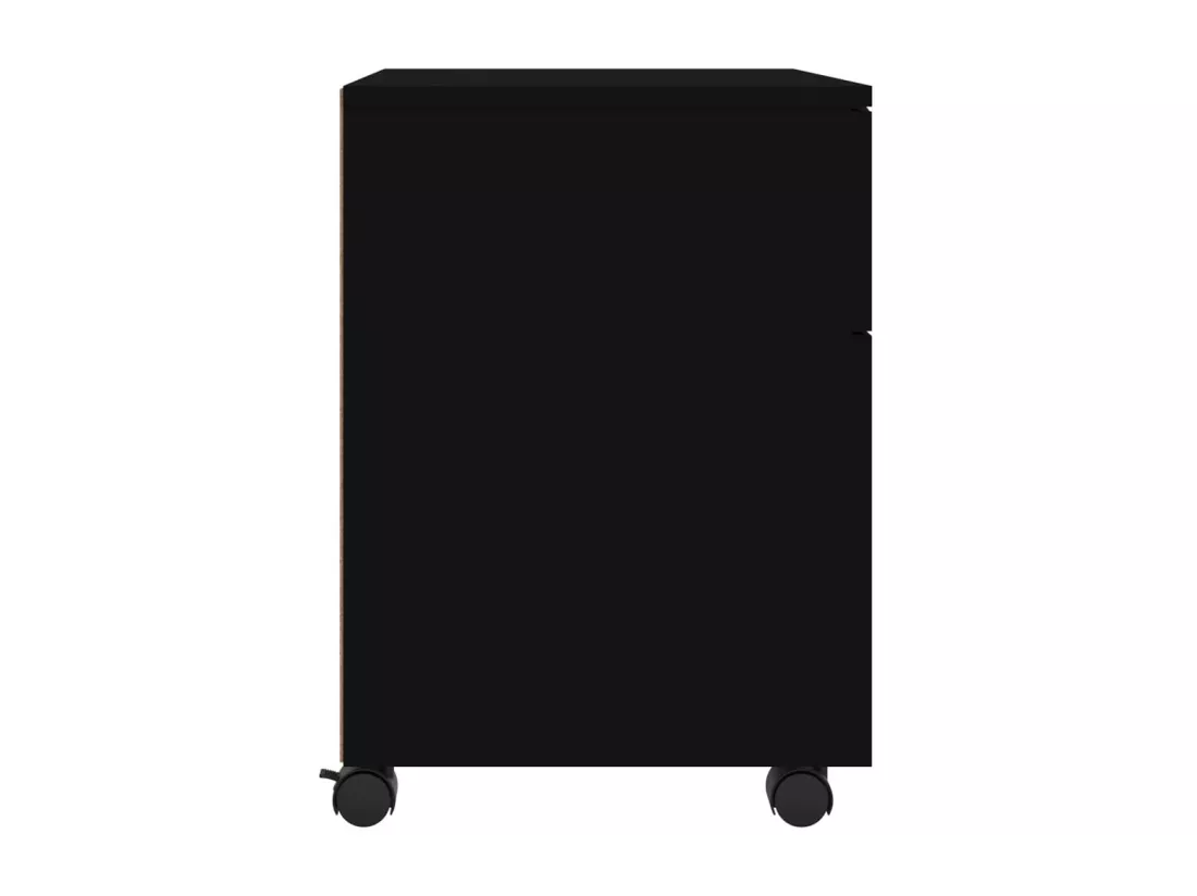 Classeur mobile avec roues noir 45x38x54 cm bois d'ingénierie