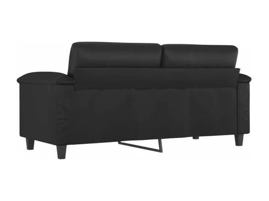 Canapé à 2 places Noir 140 cm Similicuir