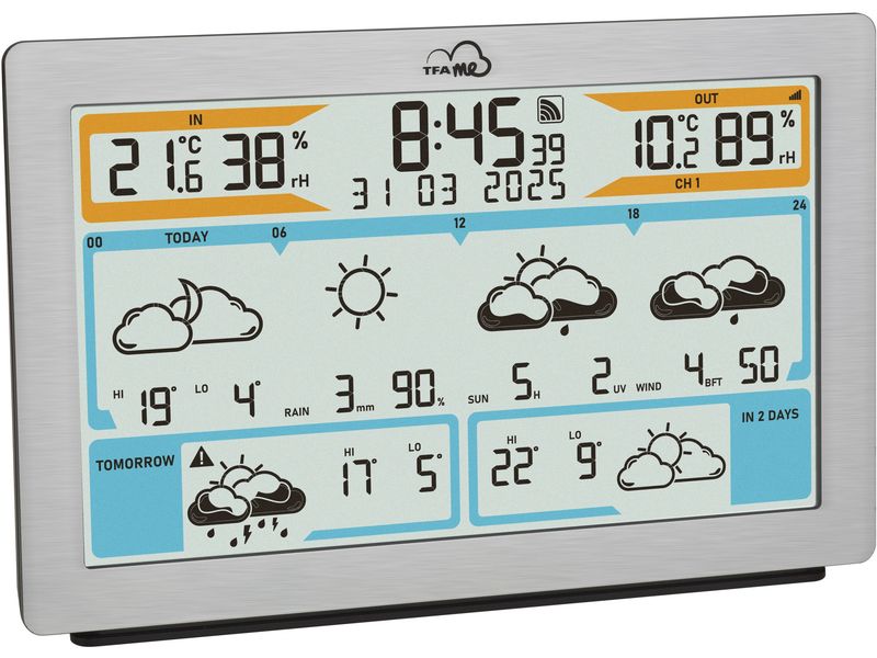 TFA Dostmann Wetterstation TFA.me ID-02 WLAN Silber Funk-Wetterstation mit WLAN