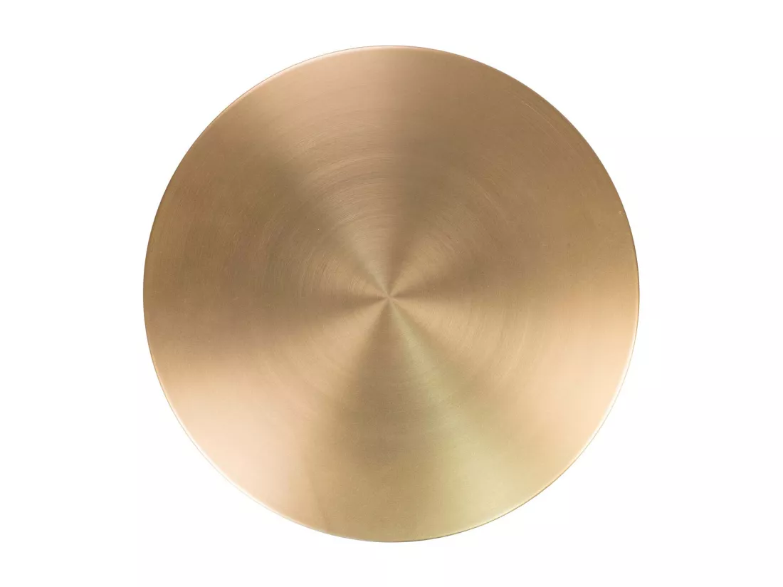Lecco - Table d'appoint en effet laiton et marbre ø41cm - Laiton