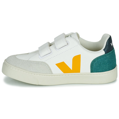 Veja - SMALL V-12 VELCRO - Blanc / Jaune / Vert