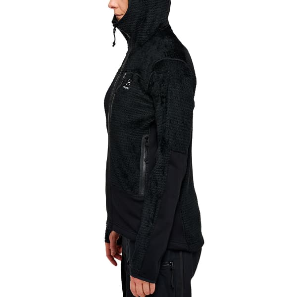 Veste polaire ski rando HAGLÖFS HAGLOFS VASSI MID HOOD WOMEN TRUE BLACK