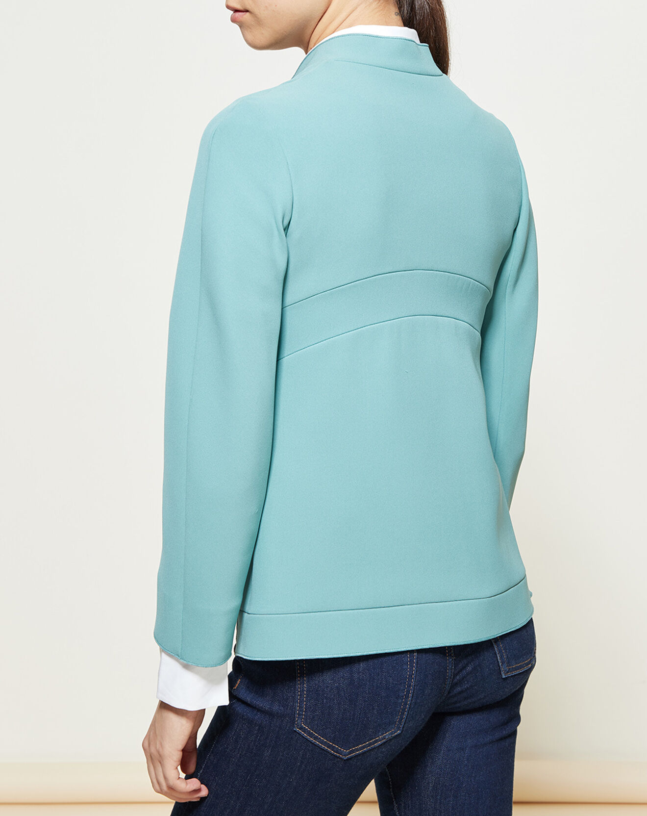 Giorgio Armani Veste courte 100% Soie avec fente verte