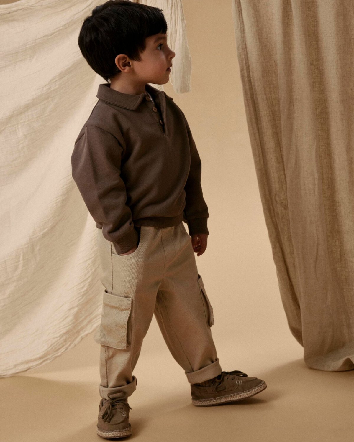 Genser M/ Polokrage Barn – Øko Jersey | NMMJOBO LIO LS LOOSE SWEAT LIL