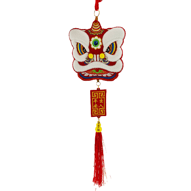 Oriental Nieuwjaars Geluk Leeuw Hanger (Vrede) 11x51cm