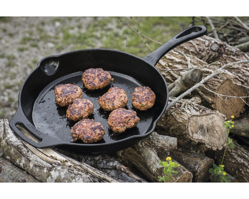 Vuurpan fp30-t met steel 7 x 47,5 cm gietijzer zwart
