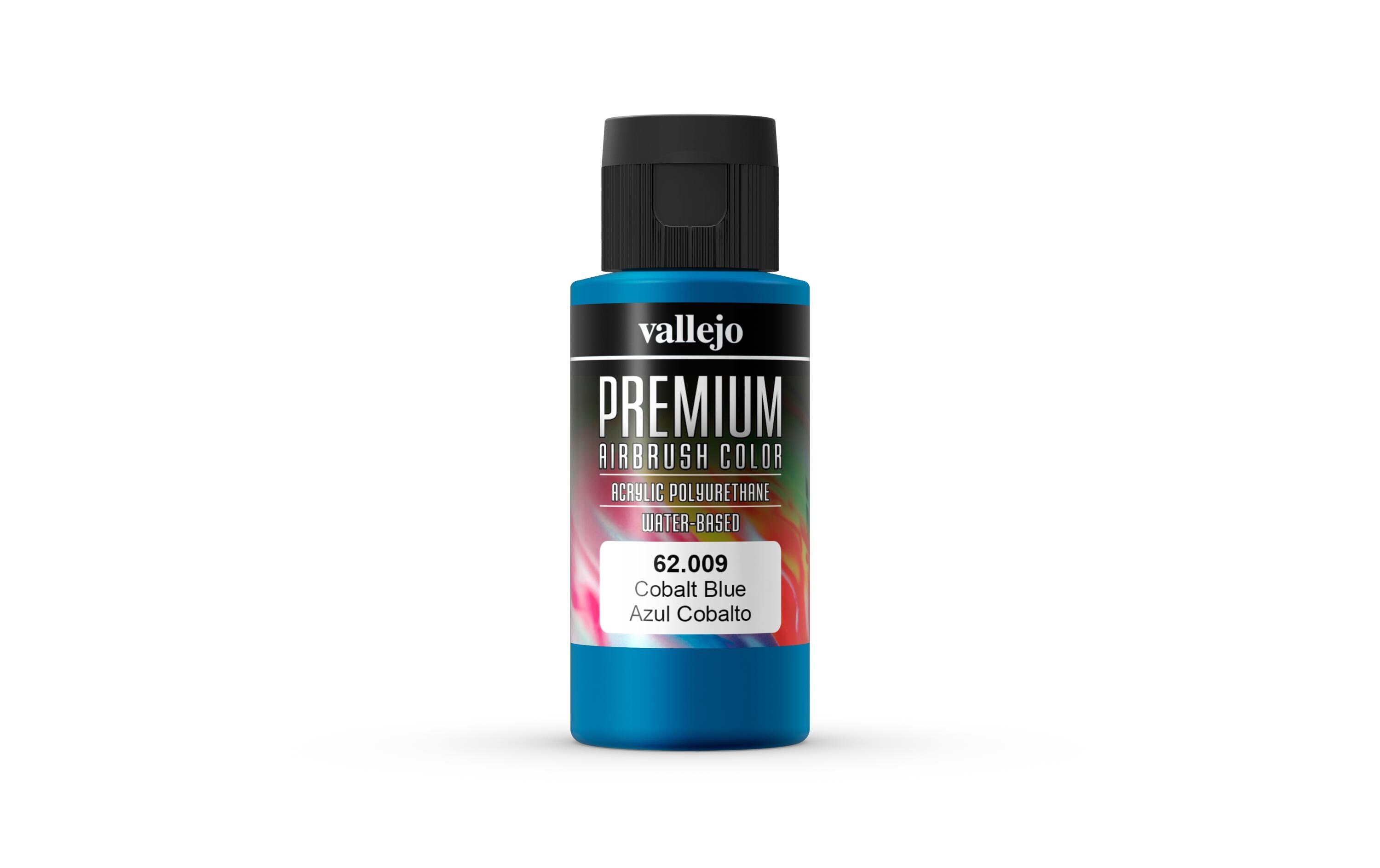 Airbrushfarbe Premium, Kobaltblau, 60 mlPremium Airbrush Farbe zum Lackieren von Lexan, Polycarbonat, Glasfaser, Metall und Polyethylene