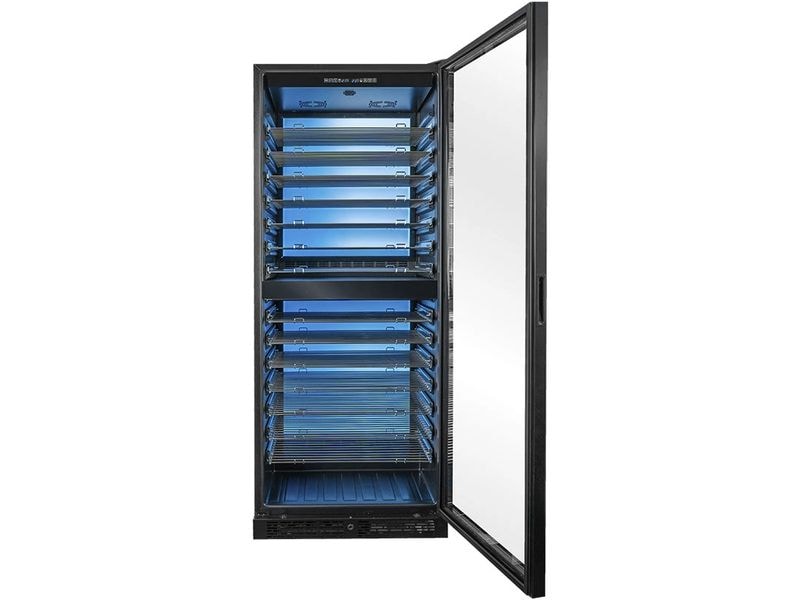 Kibernetik Weinkühlschrank WKH600A Rechts, Schwarz Weinklimaschrank 2 Zonen