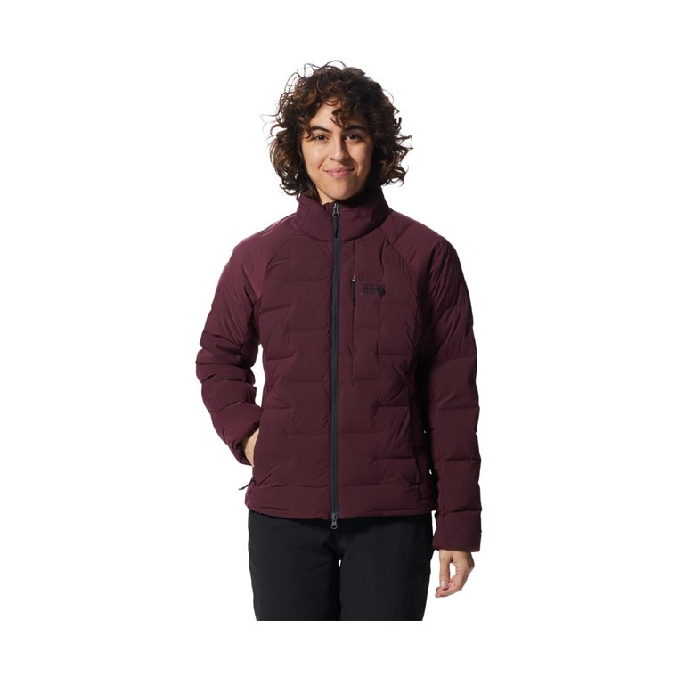 Mountain Hardwear Stretchdown High-Hip Jacket Women Cocoa Red