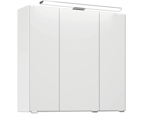 Pelipal Kumba badkamermeubelset, BxHxD 107 x 200 x 50 cm, glanzend witte fronten, 4-delige set met witte gegoten mineraalwastafel en badmeubel, 99.770126091