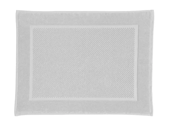 Tapis de bain uni en coton éponge Oeko-Tex 50x70cm
