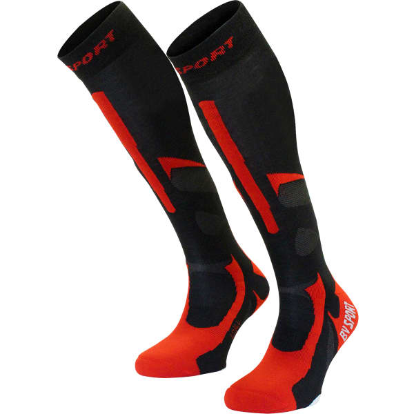 Chaussette de ski BV SPORT SLIDE PRO EVO NOIR/ROUGE