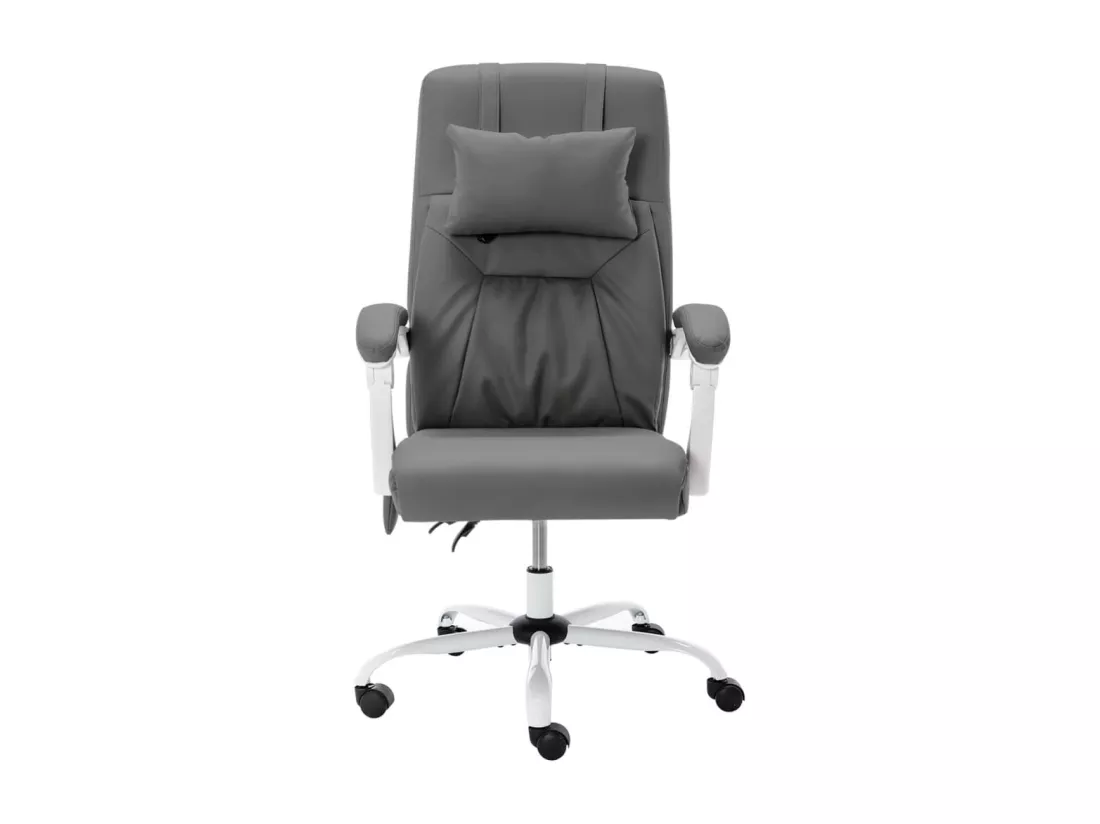 Prolenta Premium - Chaise de bureau de massage Gris Similicuir