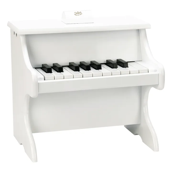 Vilac Piano 18 touches avec partitions | Blanc