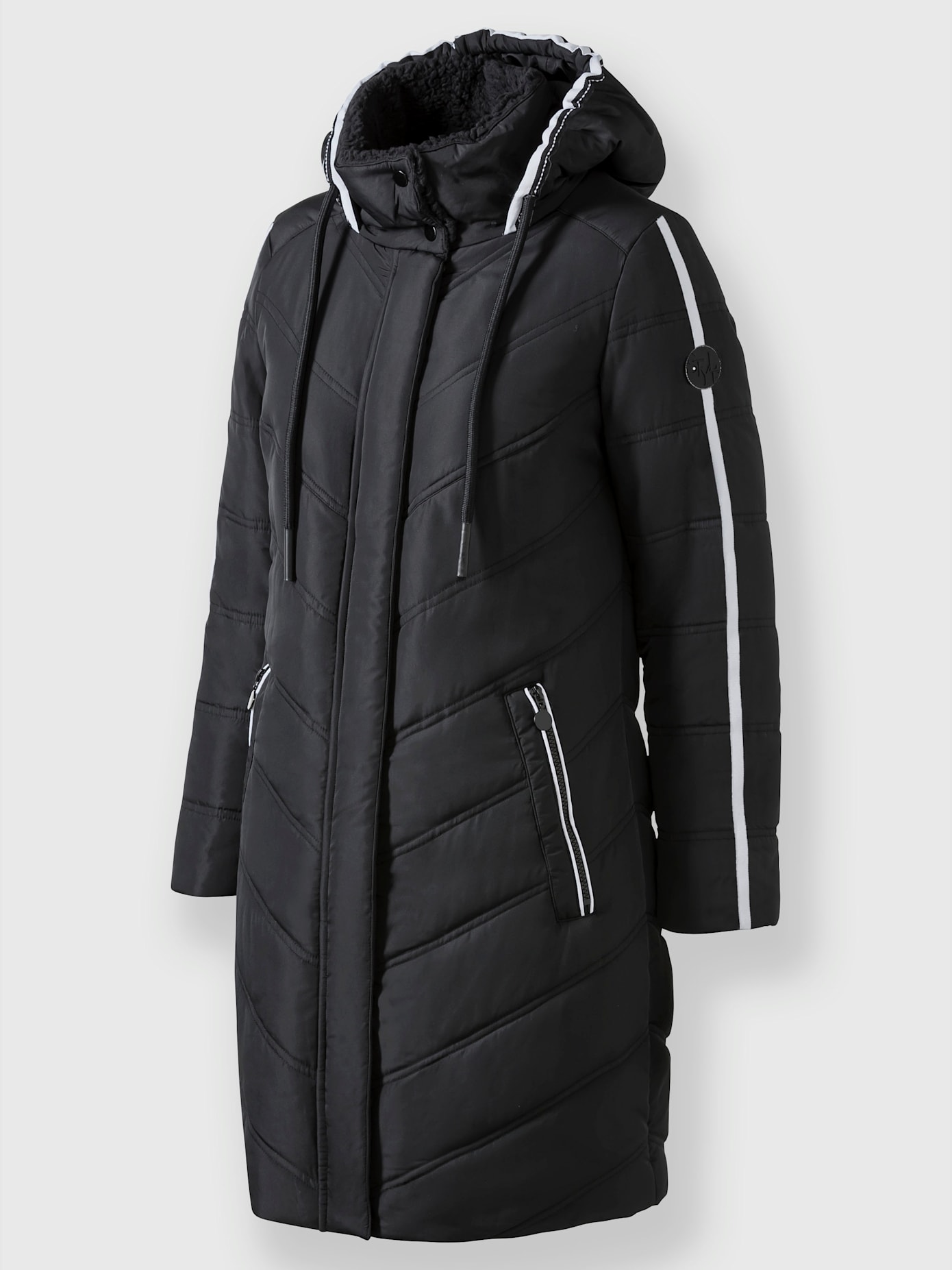 Manteau matelassé détails contrastés