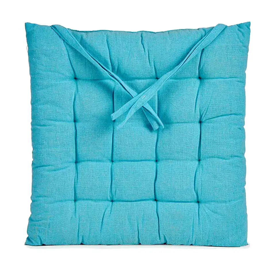 Giftdecor Stoelkussen - binnen/buiten - turquoise - 40 x 5cm