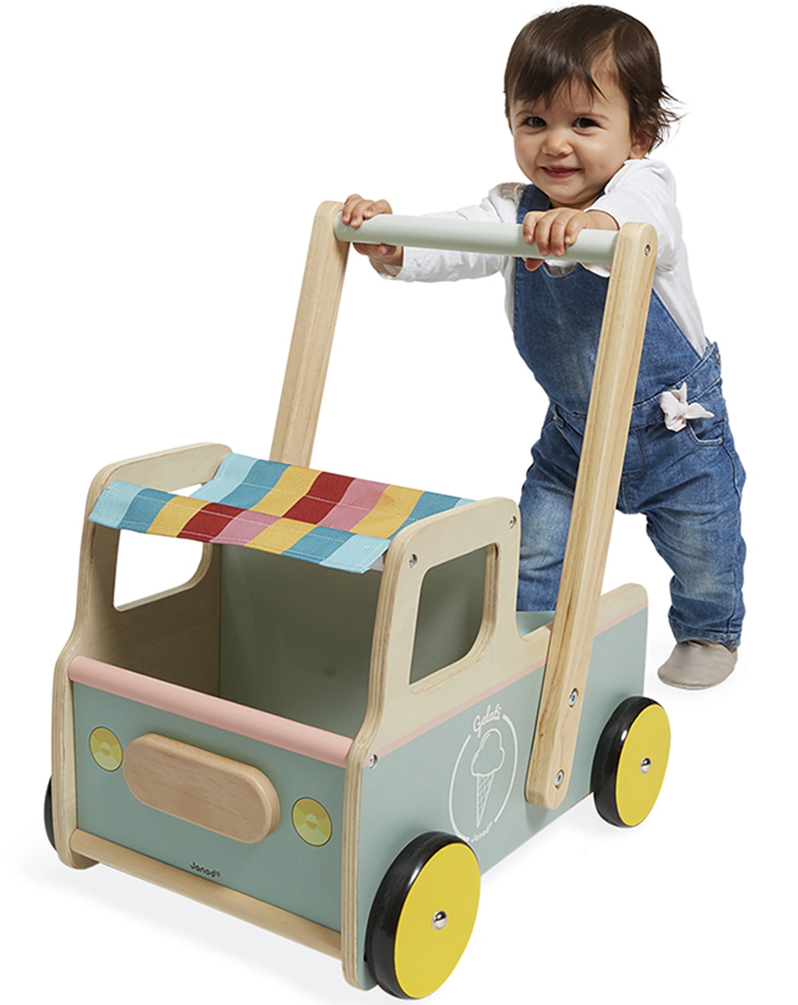 Lauflernwagen EISVERKÄUFER aus Holz